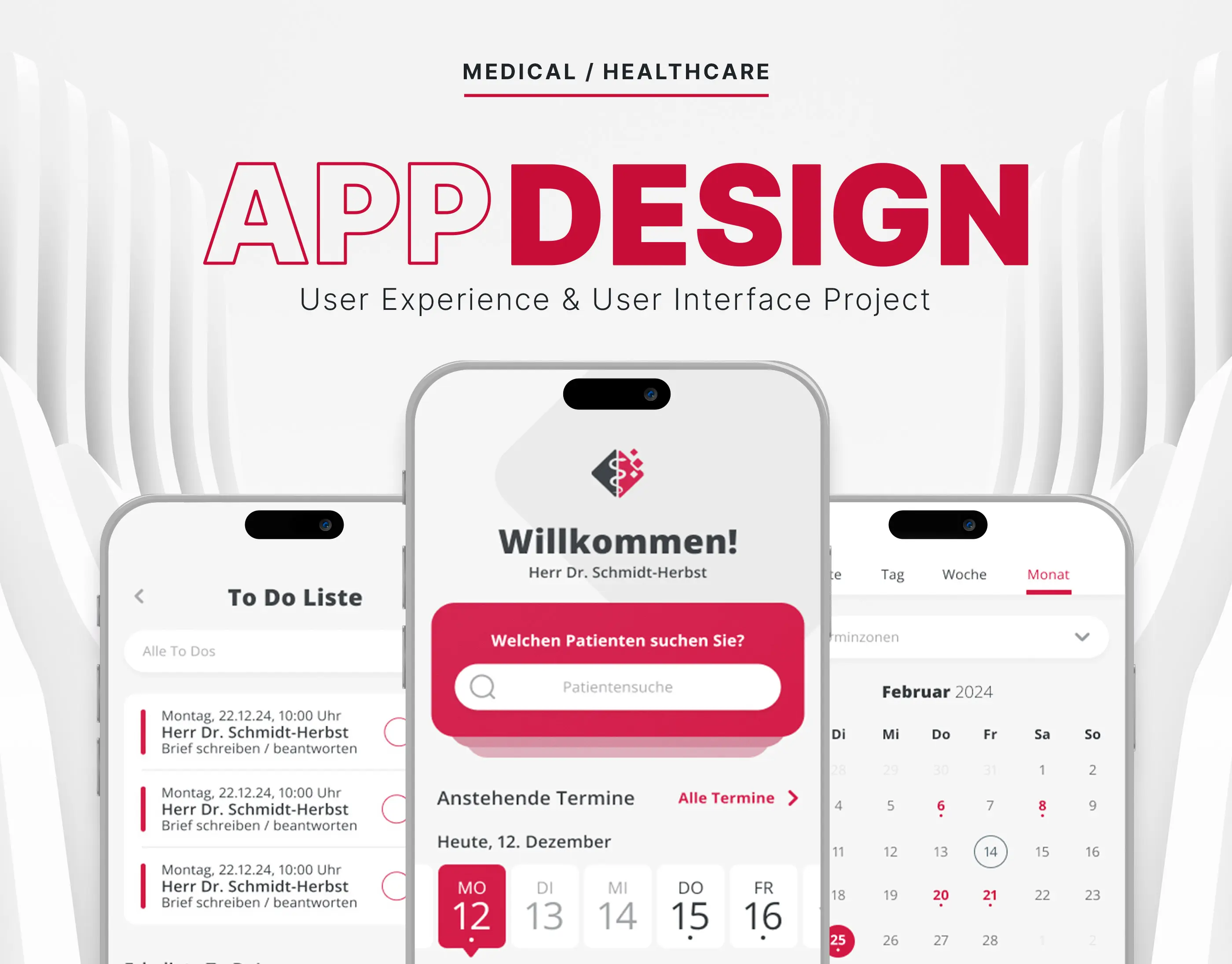 App Design Titelbild UI- und UX Design für eine Arztsoftware